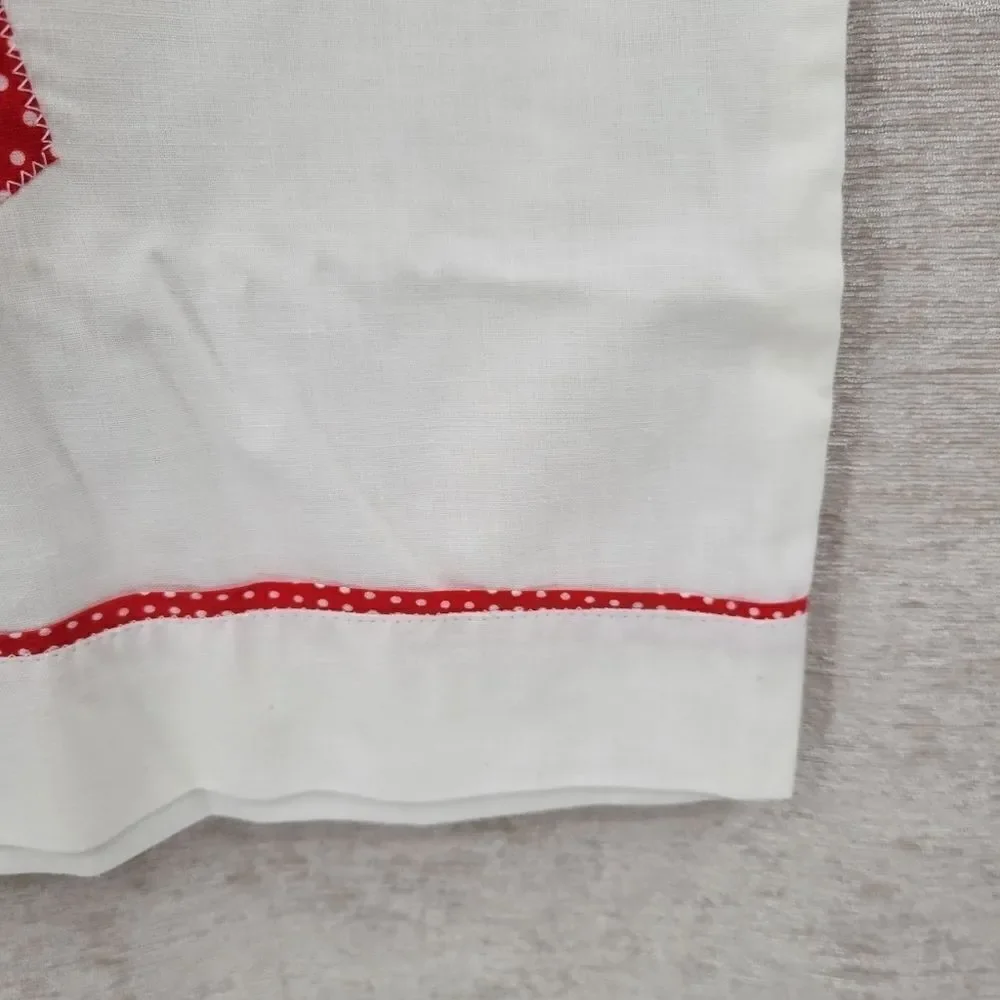 VINTAGE Standard Pillow Cases White with Red Boxers/Bloomers Pillowcase